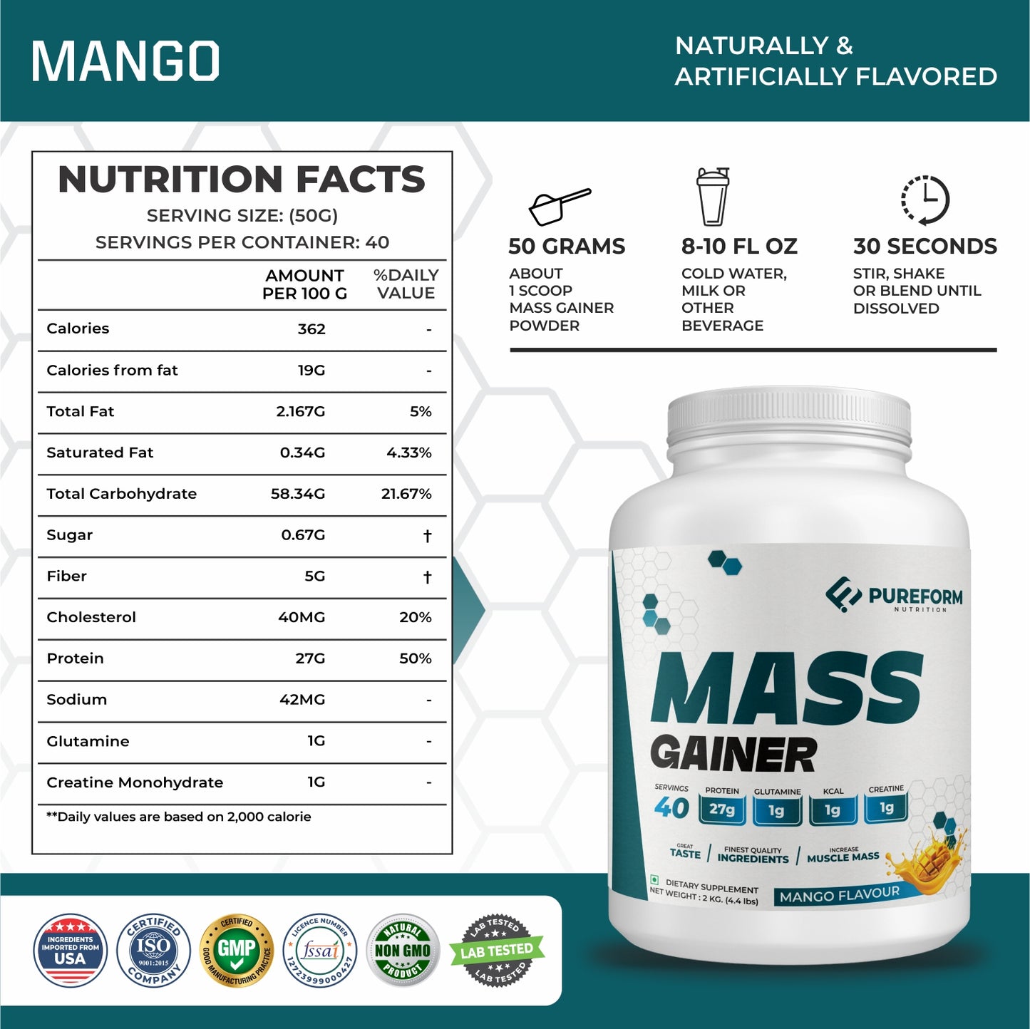 Mass gainer 2kg